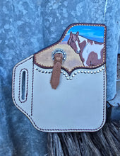 Load image into Gallery viewer, Western Style Belt Phone Pouch - Paint Horse, Concho and Studs
