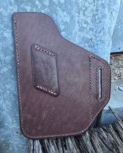 Load image into Gallery viewer, Western Style Belt Phone Pouch - Blue Tooled Flower
