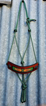 Load image into Gallery viewer, BEADED BRONC NOSE HALTER -Green/Orange
