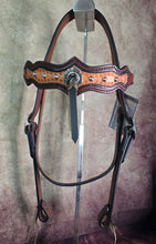 Load image into Gallery viewer, Dark Horse Collection -  Shaped Brow Headstall "Gunslinger"
