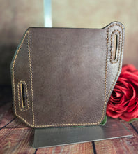 Load image into Gallery viewer, Western Style Belt Phone Pouch - Texas Longhorn Boot Stitched
