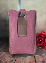 Load image into Gallery viewer, Western Style Tooled Phone or Saddle Pouch - Appaloosa Horse
