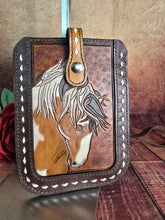 Load image into Gallery viewer, Western Style Wristlet Phone Bag - Wild Horse with Buck Stitching
