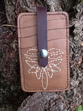 Load image into Gallery viewer, Card Wallet with Blue Eyed Paint Horse and Decorative Boot Stitching
