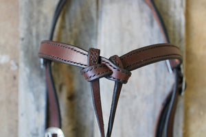 Dark Horse Collection -  Knotted Brow Headstall "Badger"
