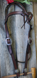 Dark Horse Collection -  Knotted Brow Headstall "Badger"