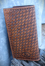 Load image into Gallery viewer, Genuine Leather Hand Carved Western Roper Wallet &#39;Playin With The Big Boys&#39; Bull 3
