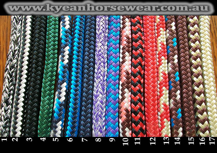 Mecate Rope MECATE REIN with SLOBBER STRAPS - 18 or 22 FT – BLUE ROAN ROPES and TACK