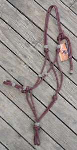 ROPE HALTER With DECORATIVE KNOTS - FULL/HORSE