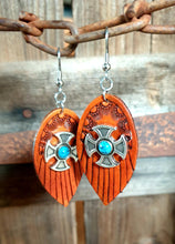 Load image into Gallery viewer, COWGIRL CANDY LEATHER FRINGED EARRINGS
