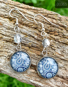 12MM CAB COWGIRL CANDY CRYSTAL/STONE DANGLE EARRINGS COLLECTION