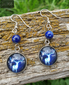 12MM CAB COWGIRL CANDY CRYSTAL/STONE DANGLE EARRINGS COLLECTION