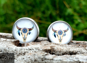 12MM ROUND CAB COWGIRL CANDY EARRINGS - WILD WEST COLLECTION
